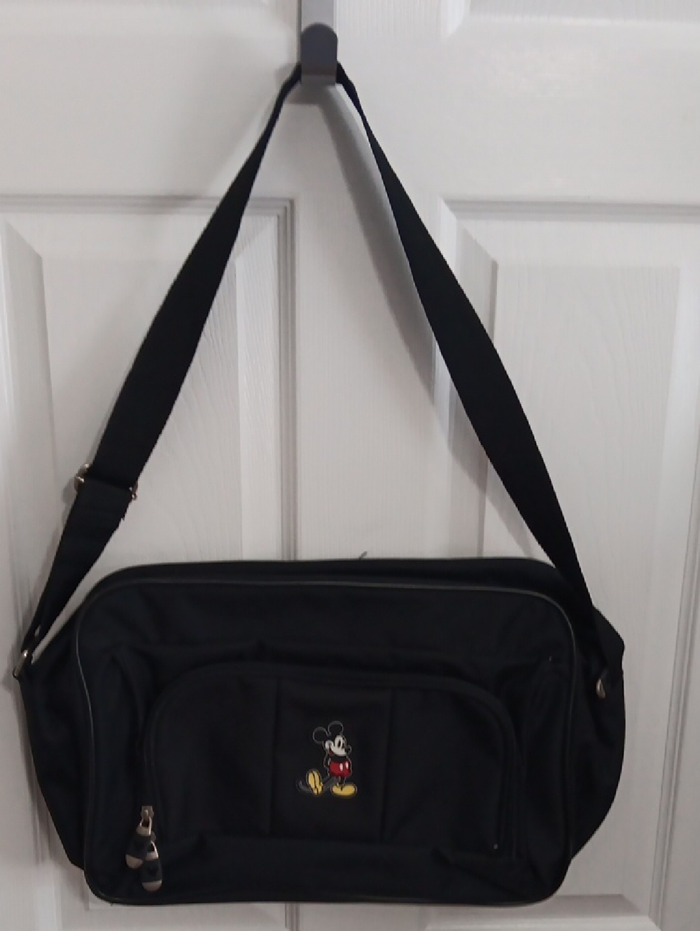 Black Mickey Mouse Embroidered Camera, Everyday Bag